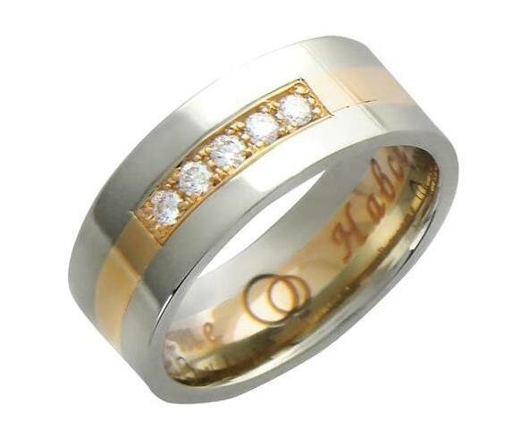 Кольцо с 5 бриллиантами из комбинированного золота 01О660079 Эстет