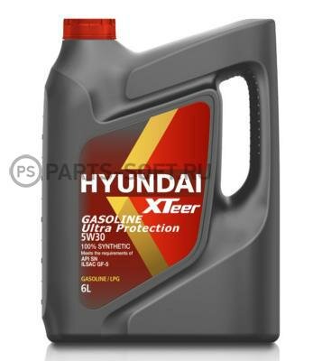 HYUNDAI-XTEER 1061011 Масло моторное XTeer Gasoline Ultra Protection 5W30 APISN ILSAC GF-5, 100% SYNTHETIC 6L