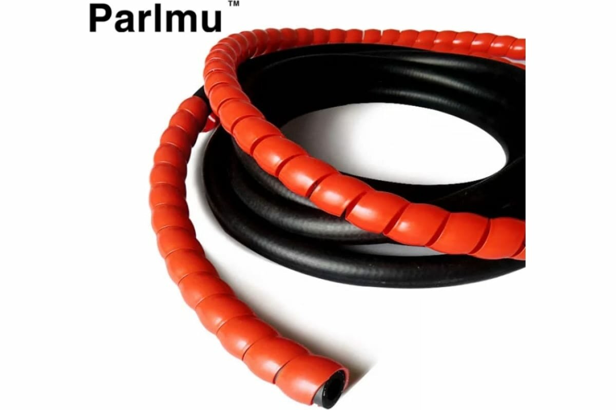 Спиральная пластиковая защита PARLмU SG-24-F11-k-10, полипропилен, 24 мм, плоская поверхность, черная, 10 м PR0100400-10 — фото 8