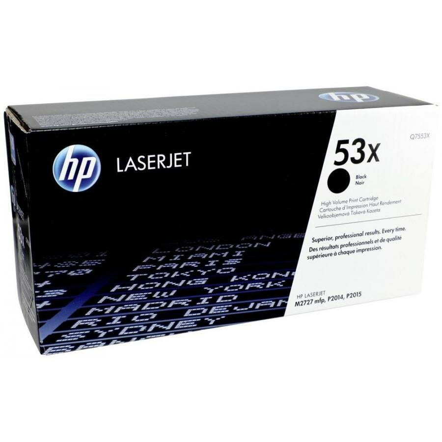 Картридж HP Q7553X для HP LJ P2015/P2014/M2727, черный