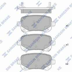 Колодки тормозные задние Fiat Freemont 11> Chrysler Grand Voyager V 07> VW Routan 08>13 SANGSIN SP1927