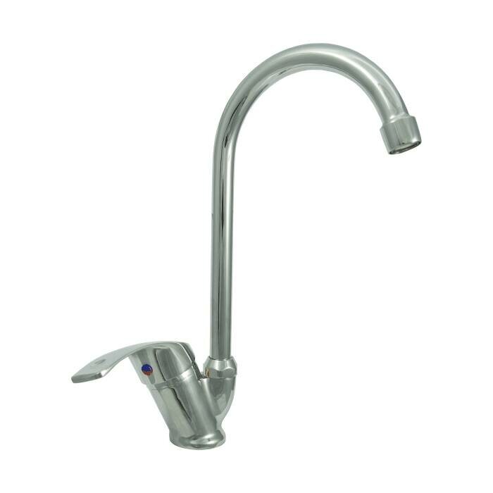 фото Смеситель для кухонной мойки ручка сбоку одноручный излив Д24 H-220мм ЭКО ЦС-СМ 27/23ш М-43 Центр Сантехники (Подольск) ЭП401155