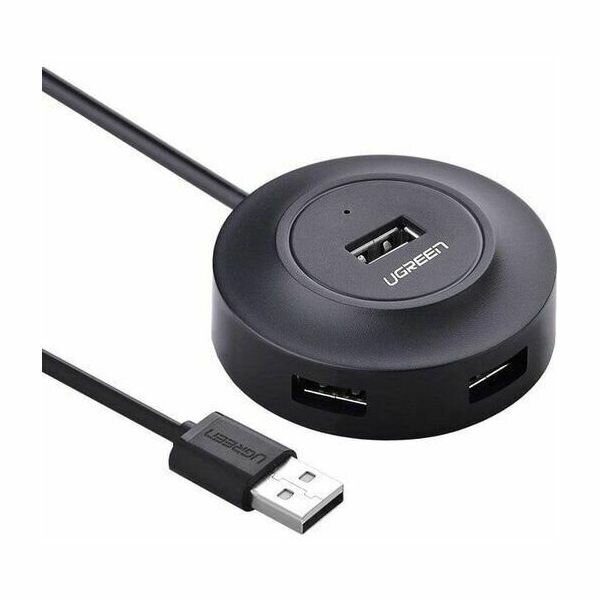 Хаб UGREEN CR106 (20277) USB 2.0 Hub 4 Ports. 1 м. черный