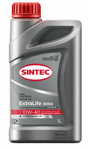 Sintec ExtraLife 5000 SAE 10W-40 ACEA A3/B4 1л полусинтетика (600251)