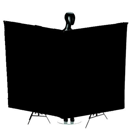 Примерочная напольная двухстенная двухсекционная 2.5 х 2 м / фон черный тканевый 2.5 х 2 м Тренога G360 GOZHY - фотография № 1
