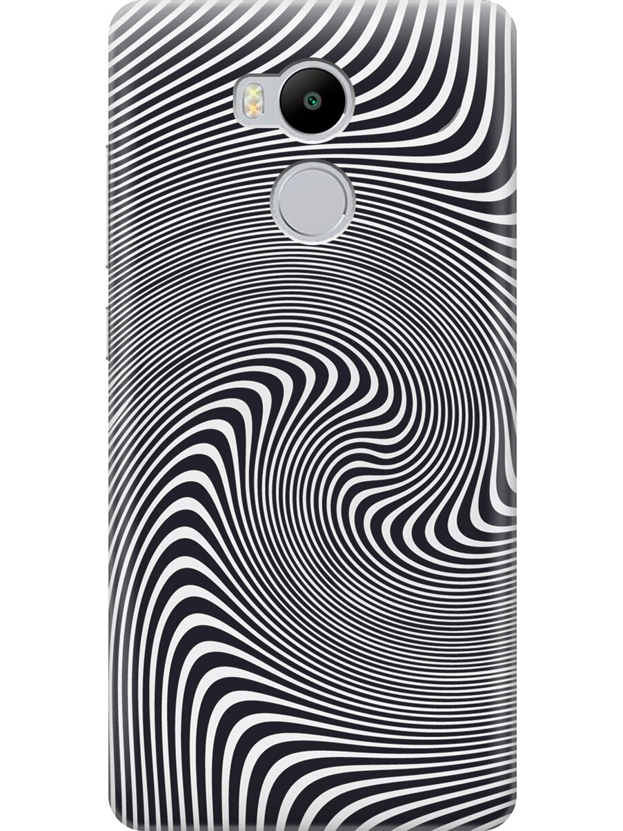 Силиконовый чехол на Xiaomi Redmi 4 Pro / 4 Prime / Сяоми Редми 4 Про / 4 Прайм с эффектом блеска "Черно-белая иллюзия"