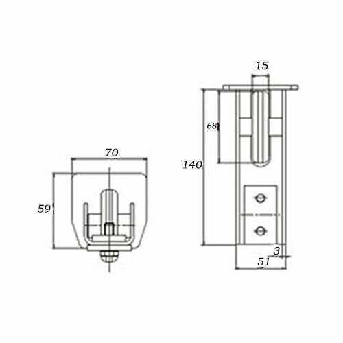 Ролик концевой металлический FURNITEH DL8S (Комплектующие для откатных ворот)