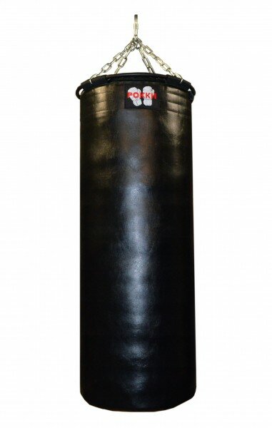 Боксерский мешок рокки винилискожа 180 x 40 см черный 75 кг
