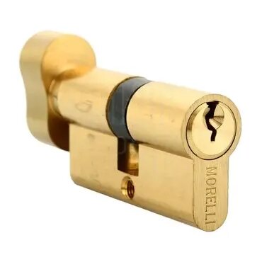 Цилиндр Morelli (70 мм/30+10+30) ключ-вертушка золото