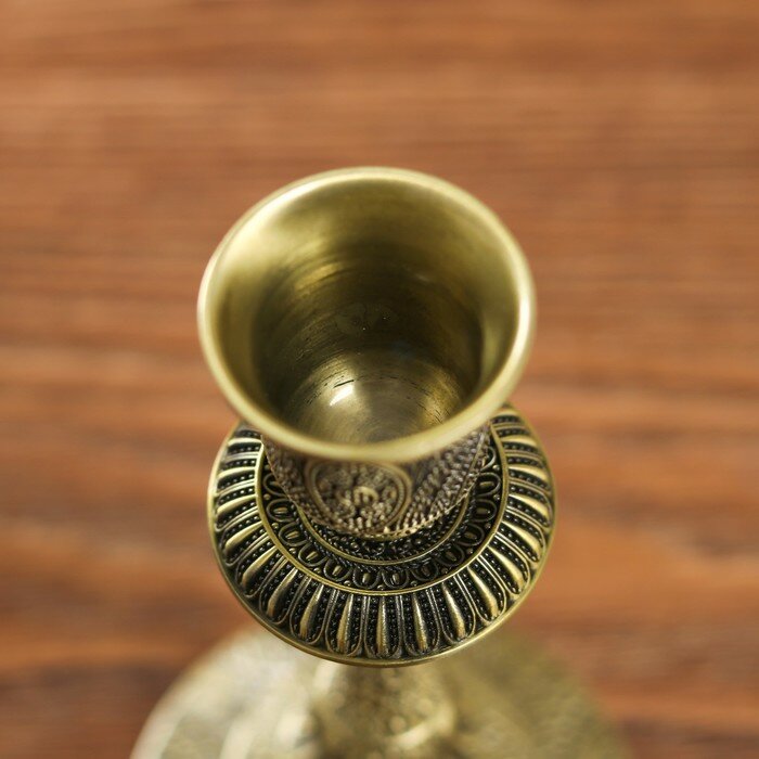 Подсвечник металл на 1 свечу "Раджа" бронза 16,5х8х8 см - фотография № 4