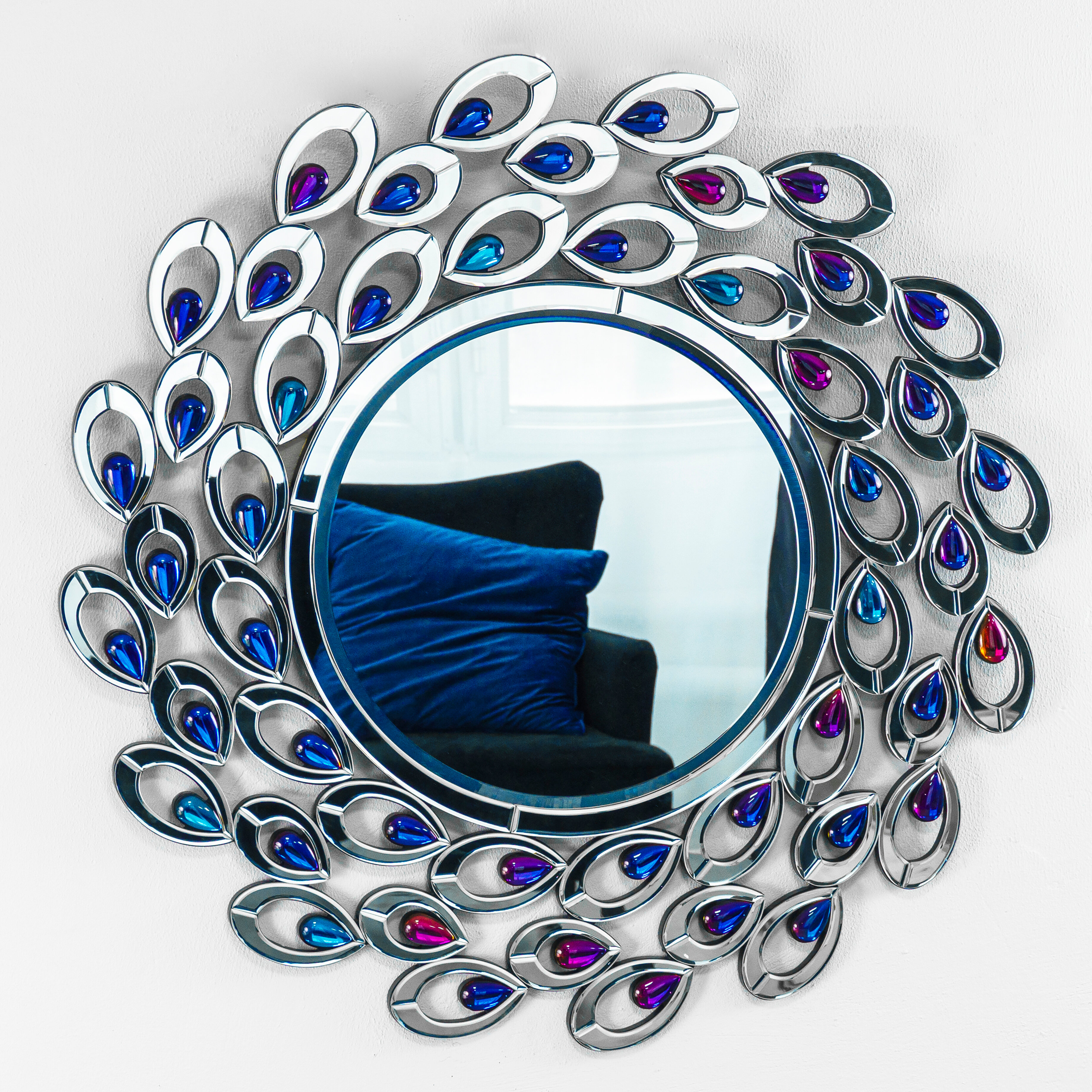 Интерьерное настенное зеркало Rivo Brillica диаметр 87 см - фотография № 1