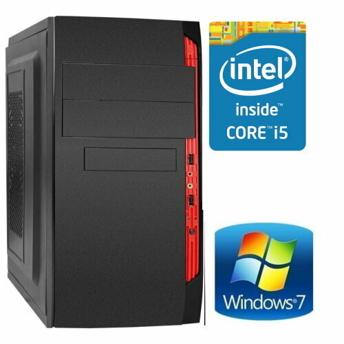 Офисный компьютер на процессоре Intel Core i5-650 (4 ГБ / Intel HD Graphics / 240 ГБ / DVD-RW / 1 ТБ / Без Wi-Fi / Windows 7 Professional)