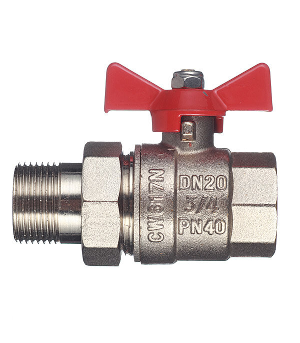 кран шаровой со сгоном 3/4' бабочка valtec vt.227 - фото №6