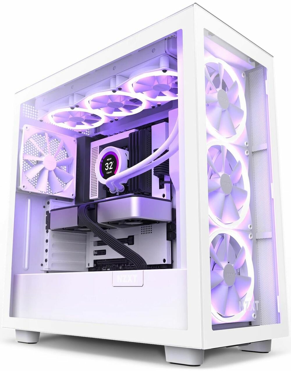 Корпус NZXT H7 Elite RGB Window Mini-ITX Micro-ATX ATX White (CM-H71EW-02)