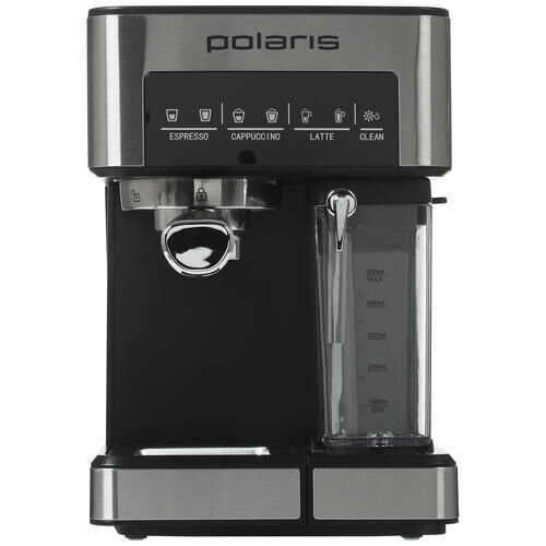 Кофеварка рожковая Polaris PCM 1541E серый - фотография № 2