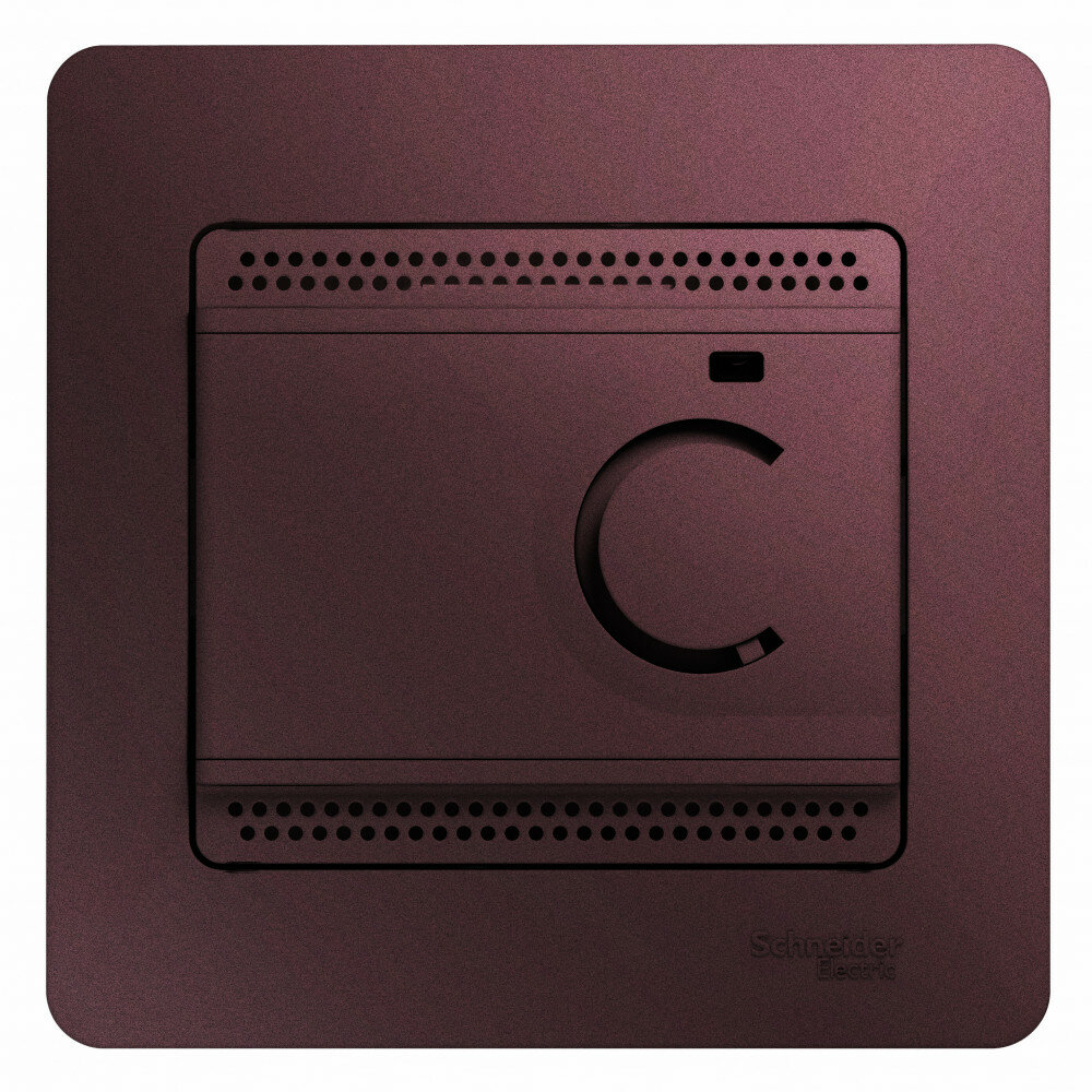 Glossa баклажановый Термостат электронный теплого пола с датч, от +5 до +50°C, 10A (в сборе) GSL001138