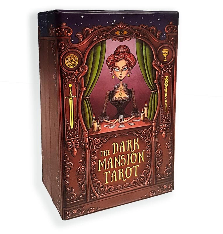 фото Карты Таро The Dark Mansion Tarot deck 12cm Version 4rd, Taroteca / Темный Особняк, 12 см, золотой с