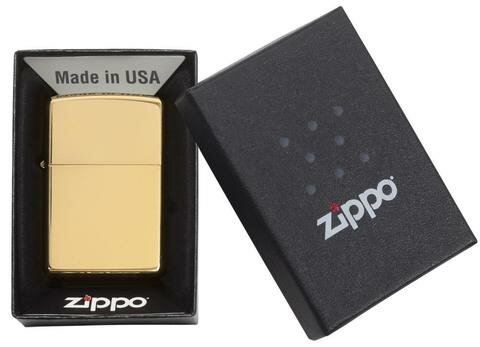 Средство для розжига ZIPPO Classic с покрытием High Polish Brass арт. 254B - фотография № 4