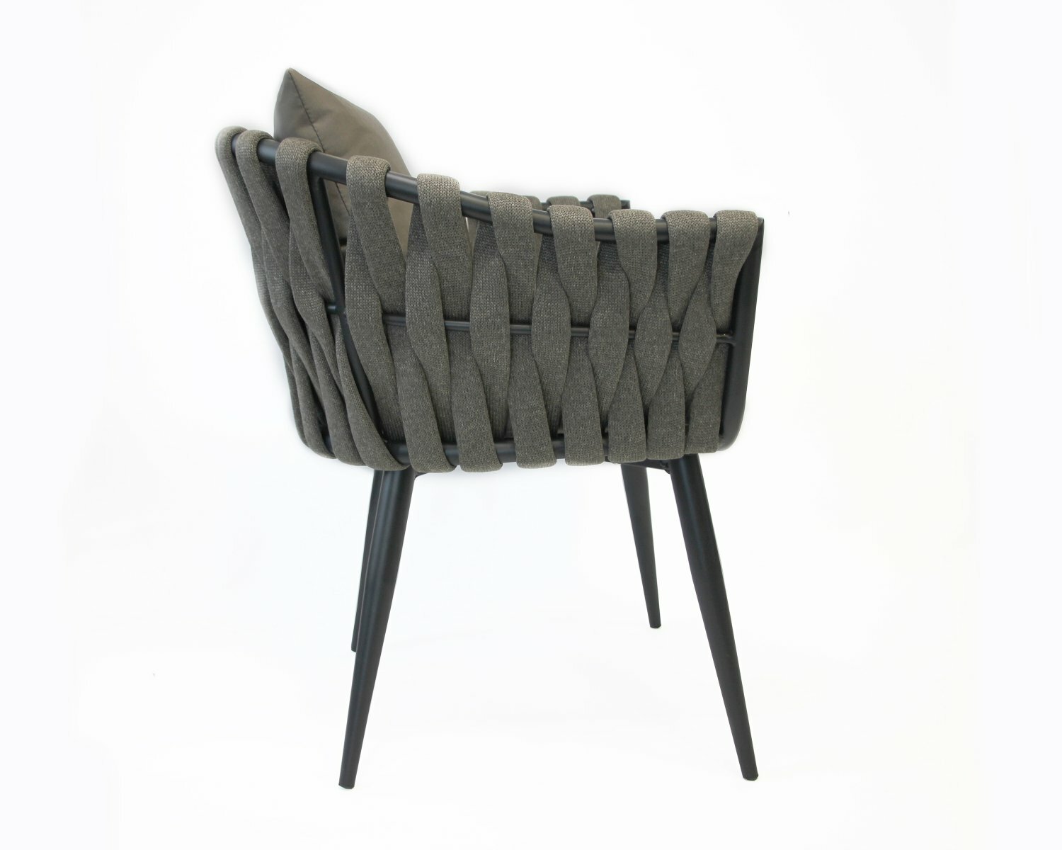 Кресло плетеное с подушками ReeHouse Verona Антрацит, темно-коричневый - фотография № 2