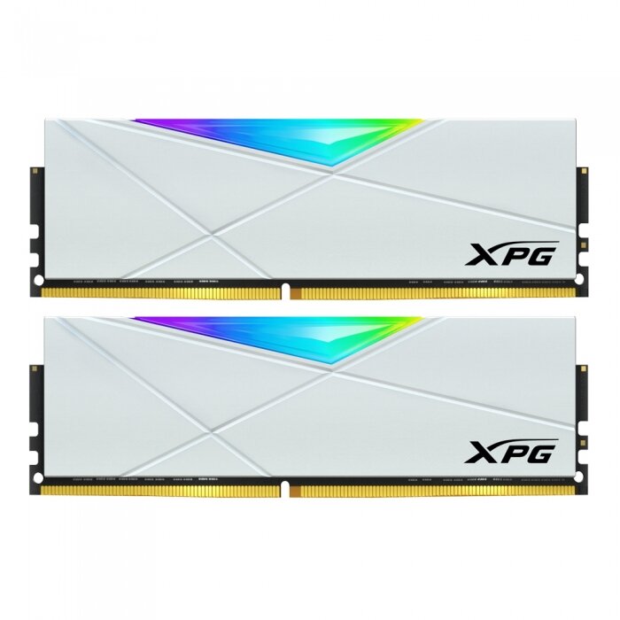 Оперативная память 16 Gb 3200 MHz ADATA XPG SPECTRIX D50 White RGB (AX4U32008G16A-DW50)