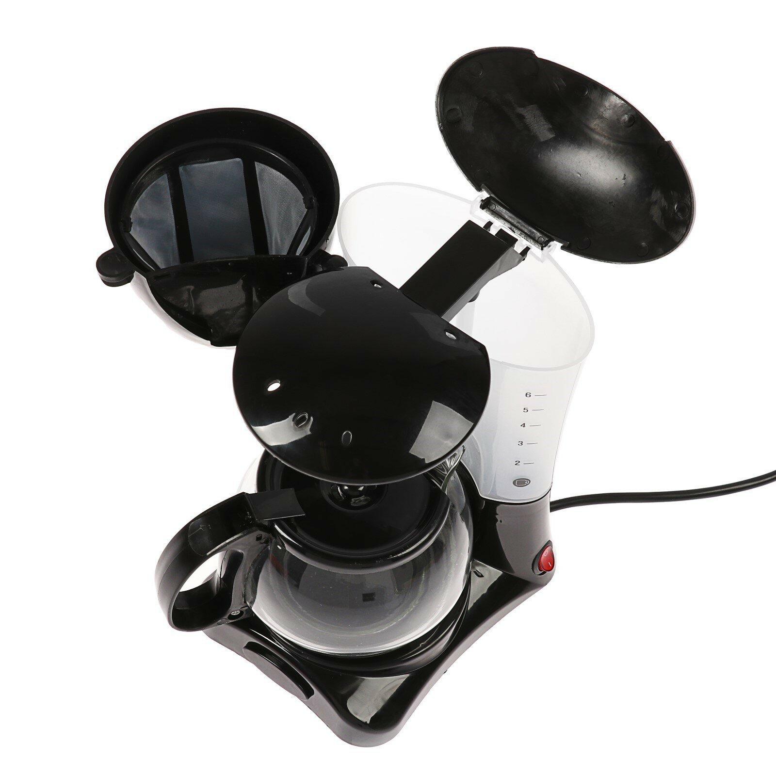 Кофеварка Luazon LKM-651, капельная, 650 Вт, 0.6 л, чёрная - фотография № 6