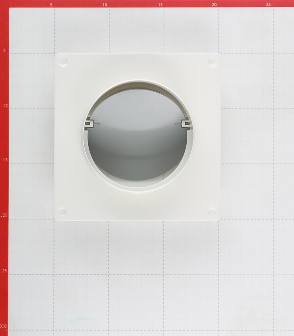 Соединитель для круглых воздуховодов Вентс с накладной пластиной с обратным клапаном пластиковый d100 мм - фотография № 2