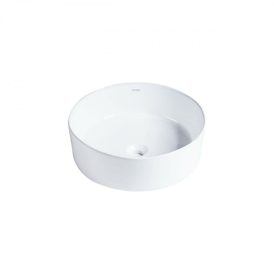 BRAVAT Affability C22284W-ENG Раковина накладная, цвет белый, форма: круглая, размеры: 420х395х146мм