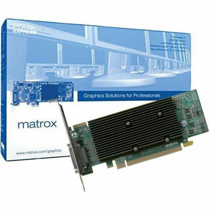  Matrox (M9140-E512LAF) M9140 LP PCIe x16 PCI-Ex16, 512MB, DDR2, Low Profile Bracket, Connector- KX-20, KX-20 to 4xDVI-I cable, 4x DVI-HD15, Max Digital/Analog Resolution per Output 1920x1200, RTL {10} (235899)