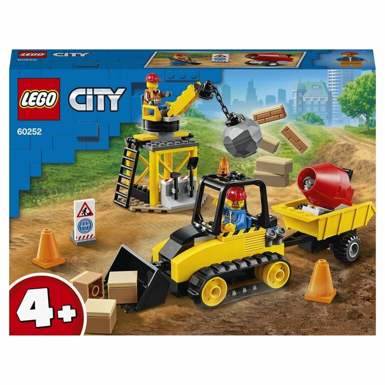 LEGO City Конструктор Строительный бульдозер, 60252