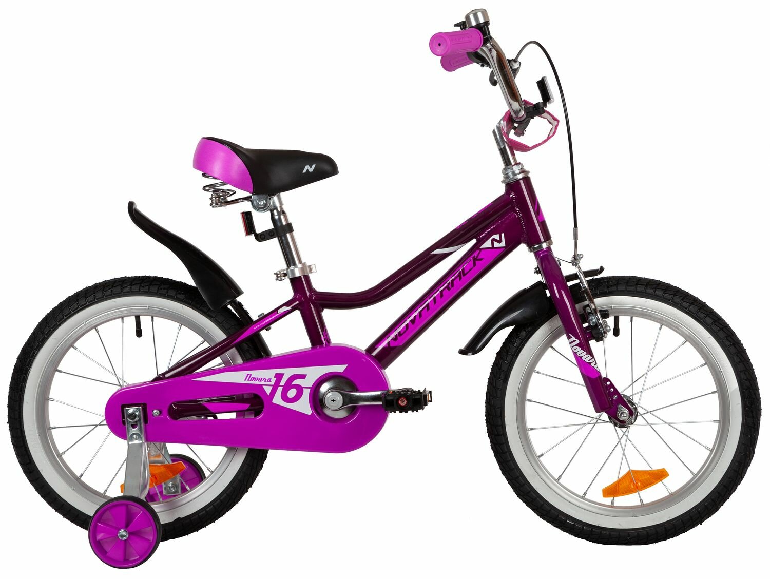 Детский велосипед Novatrack Novara 16 (2022) Фиолетовый