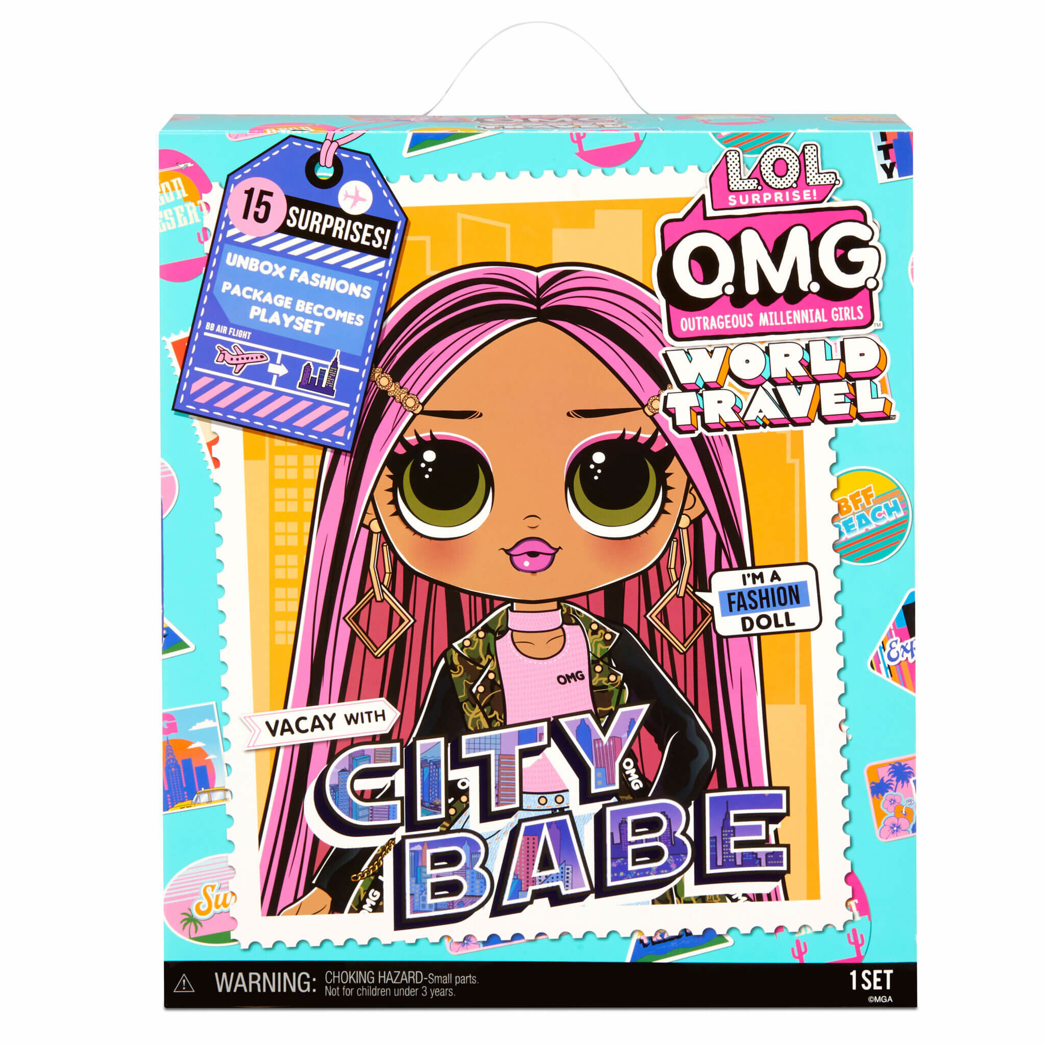 L.O.L Surprise OMG World Travel City Babe Fashion Doll - ЛОЛ ОМГ Путешествие Сити Бейб, 576587