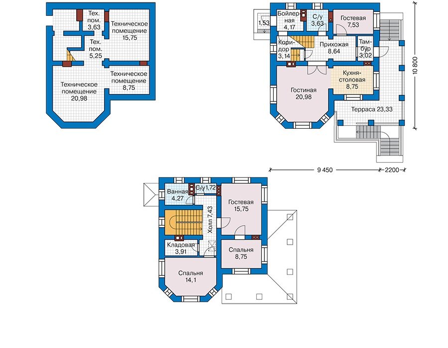 Проект дома Plans-66-36 (170 кв.м, газобетон) - фотография № 2