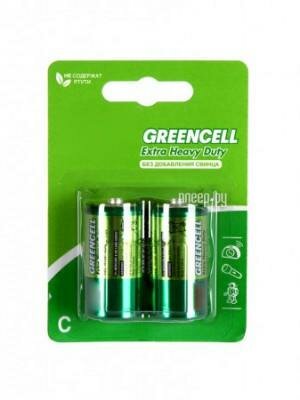 батарейки C - GP R14 Greencell 14G-2CR2 (2 штуки) .