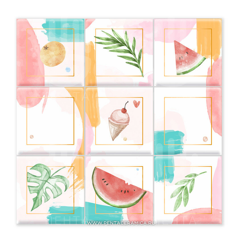 фото Плитка Акварель, м2