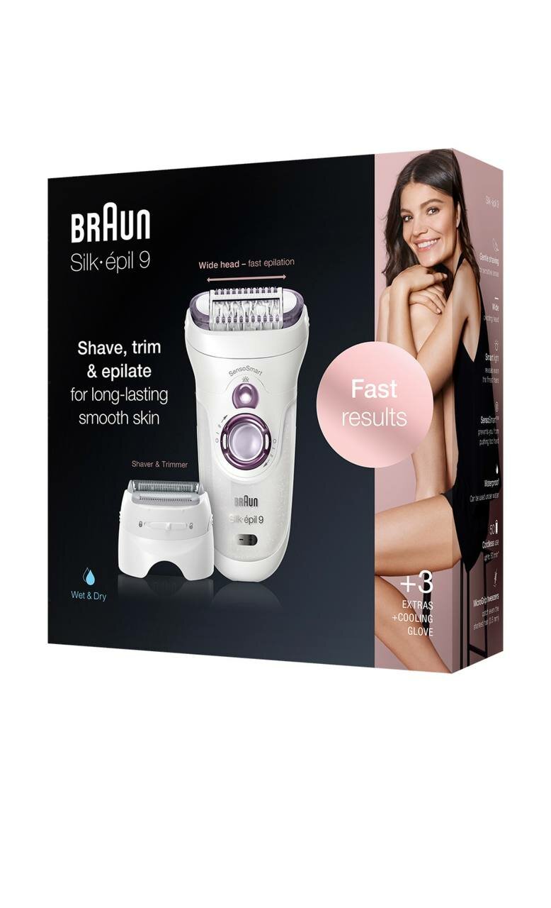 Эпилятор Braun Silk-Epil 9 с технологией SensoSmart - фотография № 1