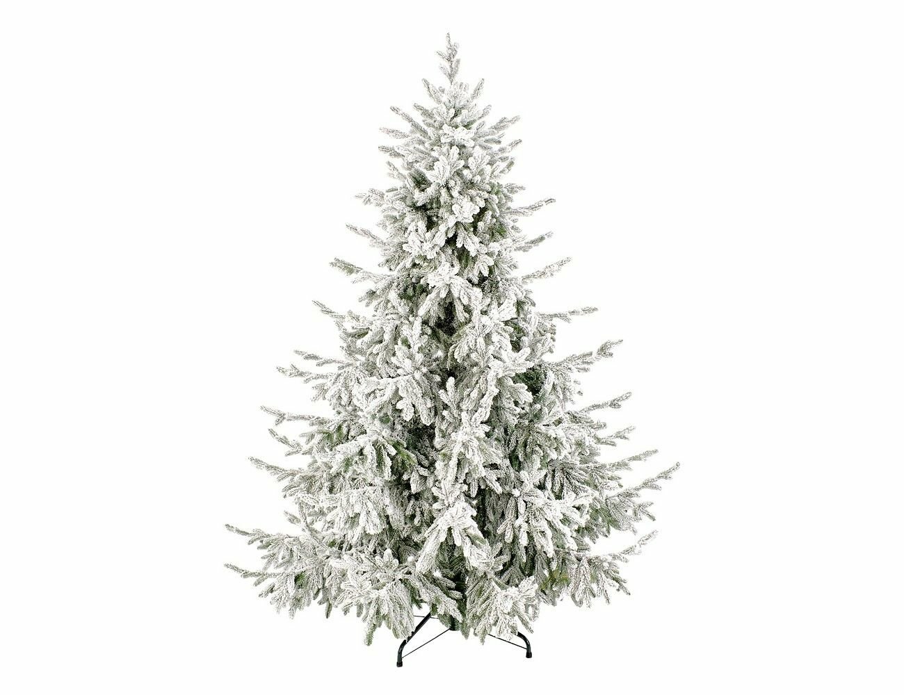 Ель искусственная Царь Елка Раскидистая Премиум заснеженная литая+флок 210 см новогодняя елка.