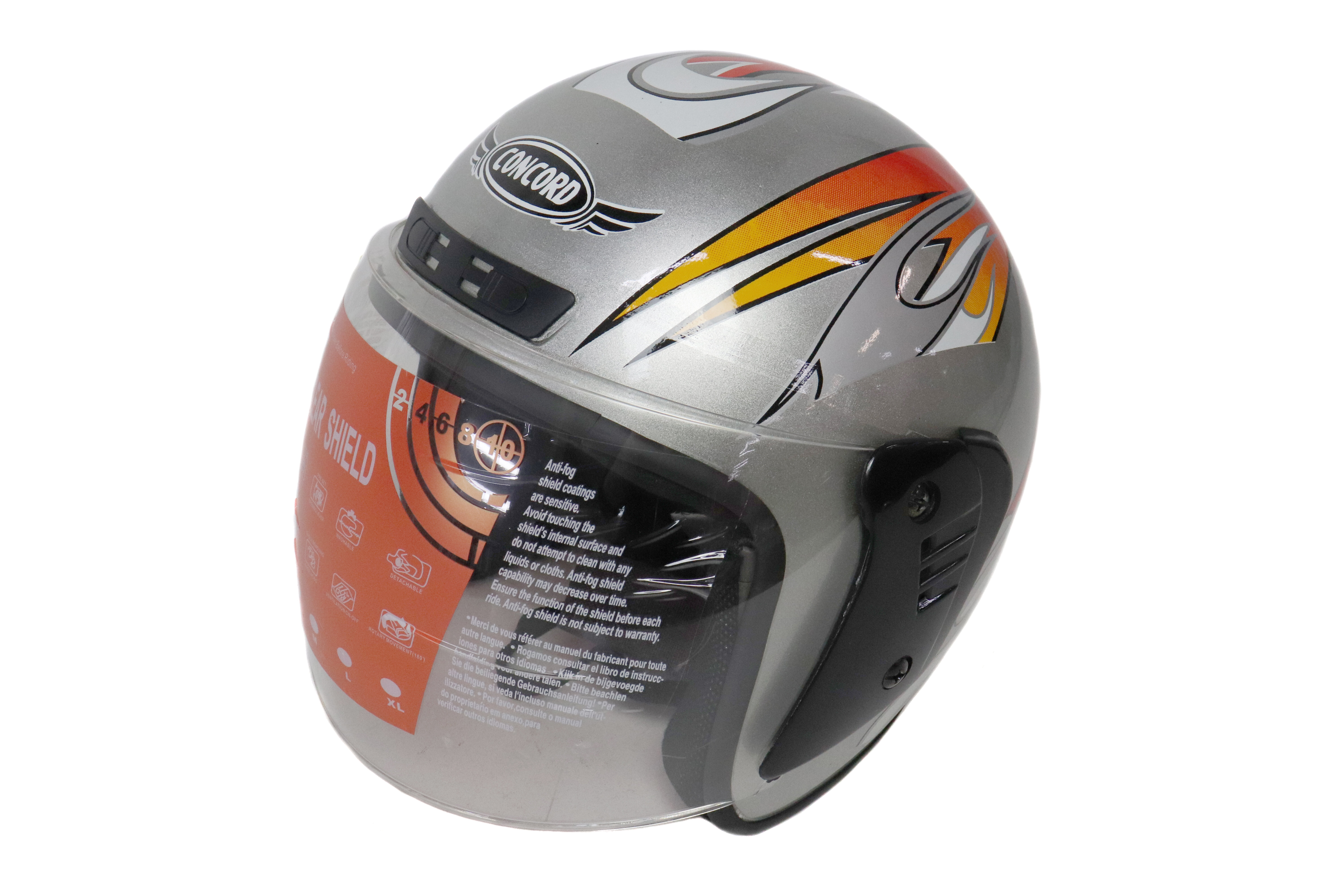 Шлем CONCORD XZH03 серебристый "S, M, L, XL" (открытый)