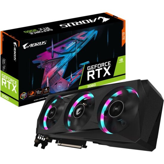 Видеокарта GIGABYTE GeForce RTX 3060 AORUS E 2.0 12G