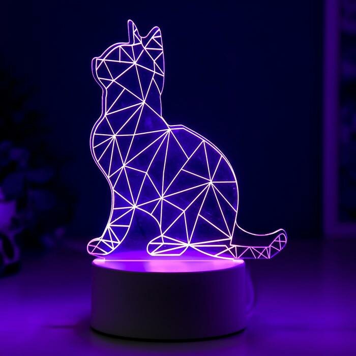 RISALUX Светильник "Кот сидя" LED RGB от сети - фотография № 5