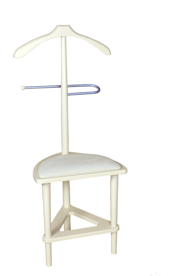 фото Вешалка со стулом Верона Престиж деревянная слоновая кость