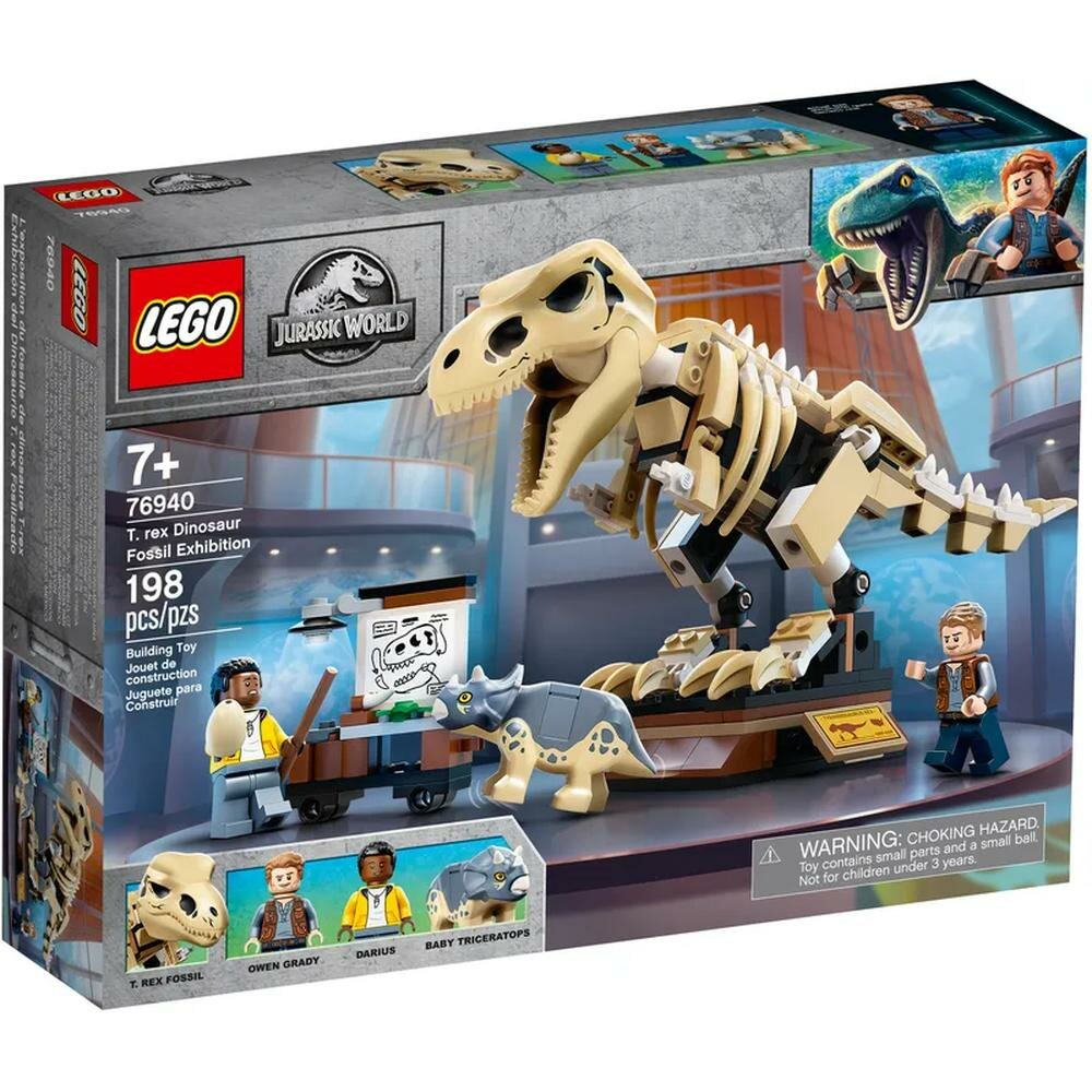 LEGO Jurassic World "Скелет тираннозавра на выставке" 76940