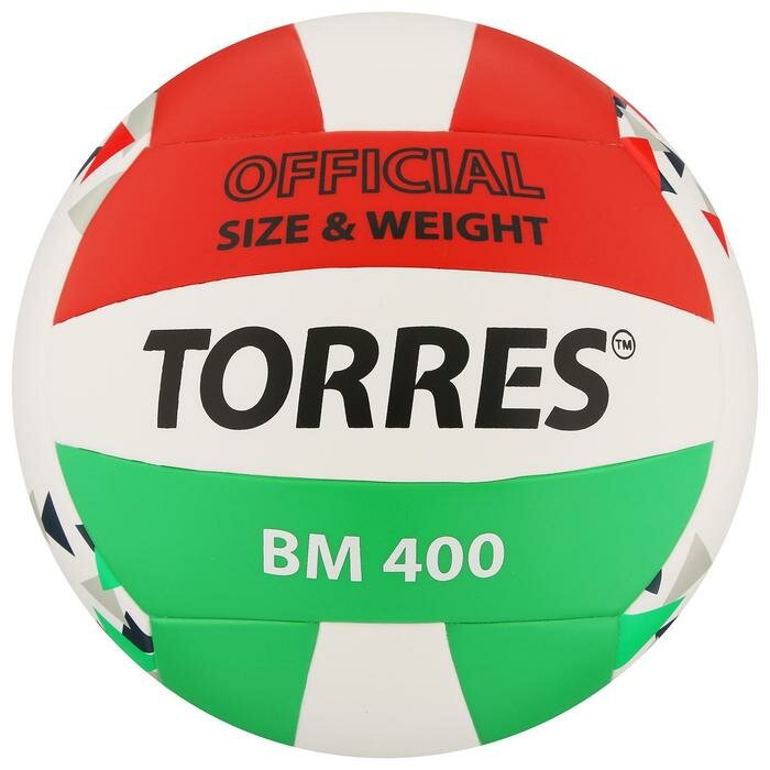 TORRES Мяч волейбольный TORRES BM400, TPU, клееный, 18 панелей, размер 5