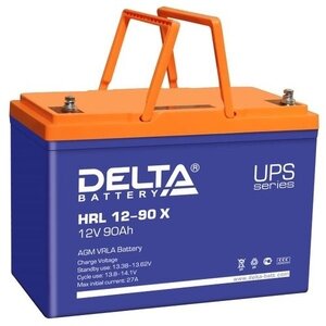 Аккумулятор тяговый Delta HRL 12-90 X (12В 90 Ач) AGM