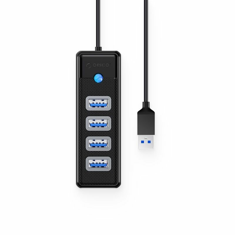 USB-концентратор на 4xUSB-A 3.0 порта ORICO PW4U-U3 черный