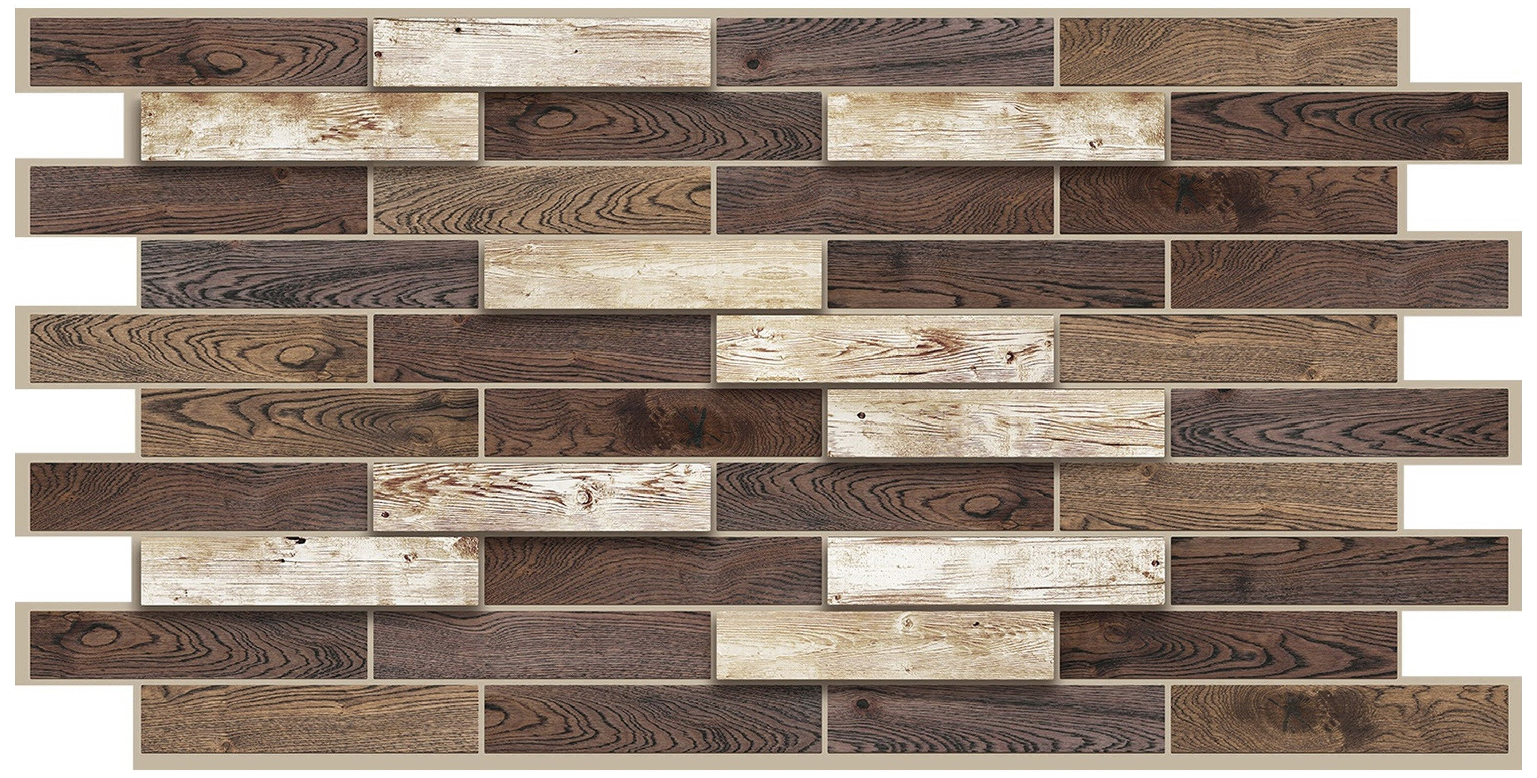 фото Панель ПВХ листовая Старый паркет 480х980х3 мм