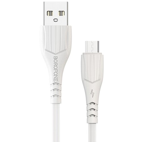 Кабель USB2.0 Am-microB Borofone BX37 White, белый - 1 метр