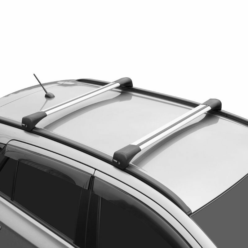 Багажник Lux (Люкс) Bridge для Mitsubishi Outlander III внедорожник 2012-н.в. на интегр. рейлинги (дуги крыло 82мм)