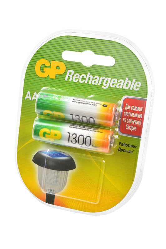 GP Аккумулятор GP Ni-MH AA 1300mAh BL2, 2шт (GP130AAHC-2CR2)