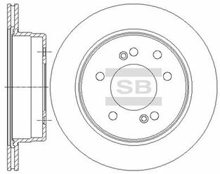 Диск тормозной задний SSANG YONG Kyron/Rexton/Rodius /Vent D=307mm SANGSIN SD3043