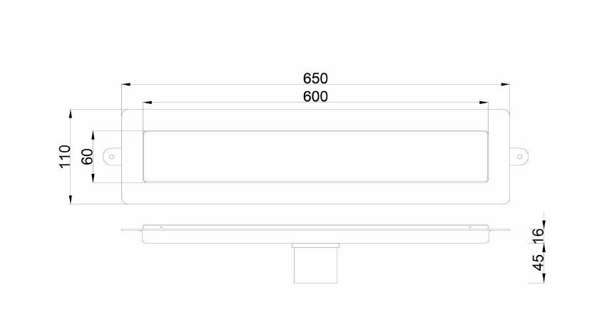 Душевой лоток Premium Linear 60см, нержавеющая сталь золото Boheme 982-60-G - фотография № 2